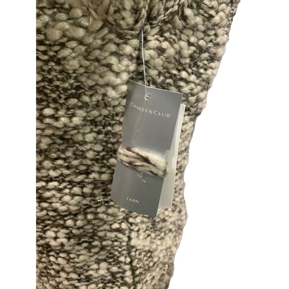 Medium Petite Charter Club Women's Full Zip Sweater Vest Tan Gold Metallic - Picture 5 of 7